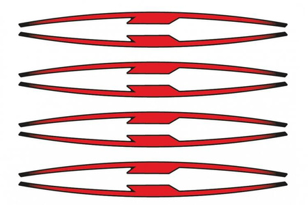 Paski PUIG na felgi (wersja performance) Czerwony (R) 21833R