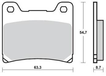 KLOCKI HAMULCOWE SBS 555 DCC