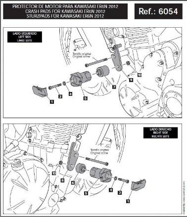 CRASH PADY PUIG DO KAWASAKI ER6N 12-16