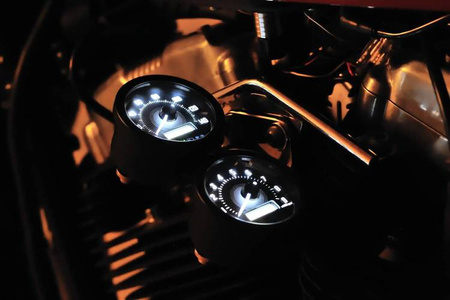 VELONA60 Prędkościomierz 140 KM/H biały-LED czarny