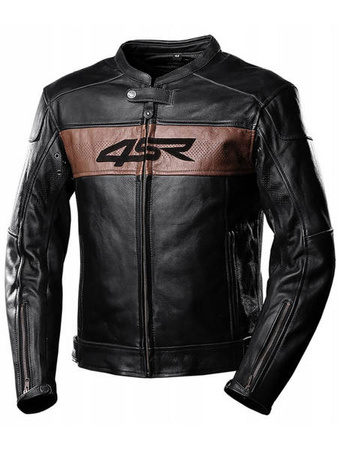 KURTKA MOTOCYKLOWA SKÓRZANA 4SR HOOLIGAN BROWN