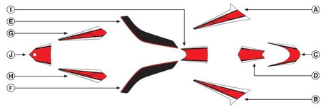 ZESTAW NAKLEJEK DO T-MAX 530 12-14 (BIAŁE 8413)