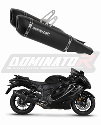 Dominator Tłumiki końcowe HP6 Black + db-killer Suzuki GSX 1300 Hayabusa 2021-2026