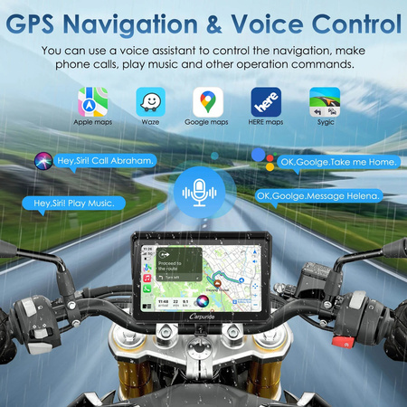 Carpuride W702S Pro | Uniwersalny CarPlay do motocykli z opcjonalnym systemem TPMS i uchwytem Plug-and-Play BM05