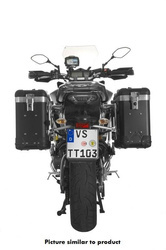 ZEGA Pro aluminium pannier system "And-Black" 31/31 litres with stainless steel rack for Yamaha MT-09 Tracer (2015-2017)