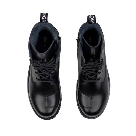 BUTY SKÓRZANE BROGER MONTANA BLACK