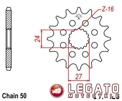 ZĘBATKA NAPĘDOWA JT PRZÓD (530)