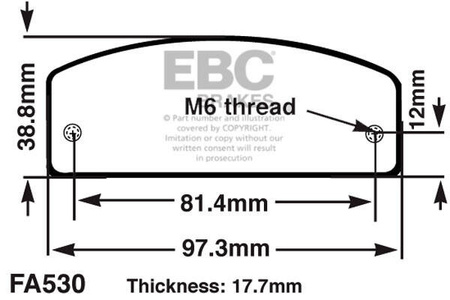 EBC Klocki kartingowe FA530 (1 kpl. na tarczę)