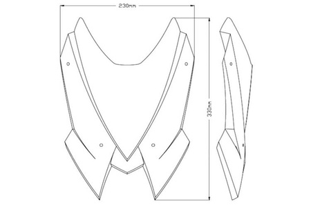Owiewka PUIG do Kawasaki Z H2 / SE 2020-2025 Mocno przyciemniany (F) 20506F