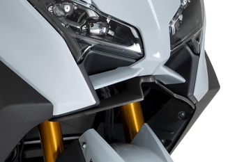 Przednie spoilery dociskowe PUIG do Yamaha X-Max 560 25-26 Czarny mat (J) 22605J