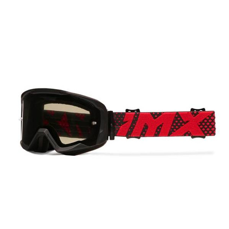 GOGLE IMX ENDURANCE FLIP BLACK MATT/ RED- SZYBA DARK SMOKE + CLEAR (2 SZYBY W ZESTAWIE)
