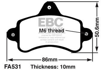 EBC Klocki kartingowe FA531 (1 kpl. na tarczę)