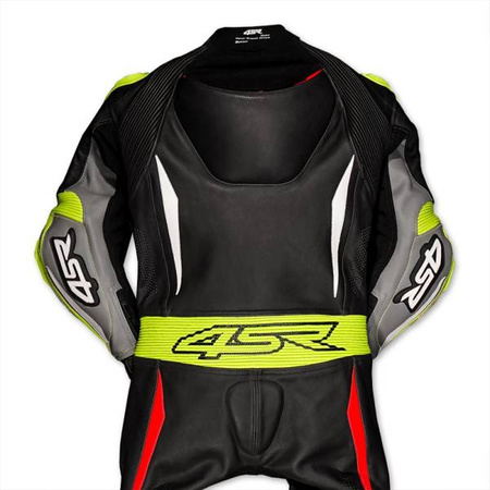 DZIECIĘCY KOMBINEZON SKÓRZANY JEDNOCZĘŚCIOWY 4SR RACING MINIMOTO YELLOW
