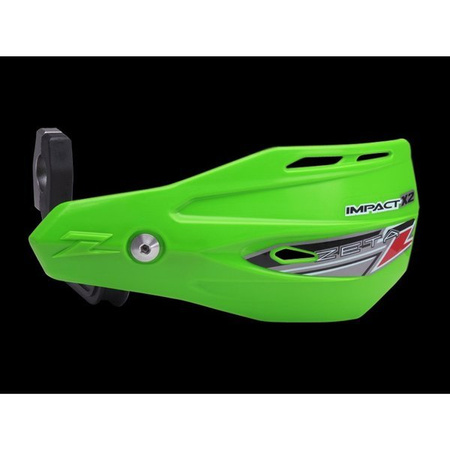 ZETA Handbary IMPACT X2 szalki/listki osłony dłoni zielone komplet MX ENDURO
