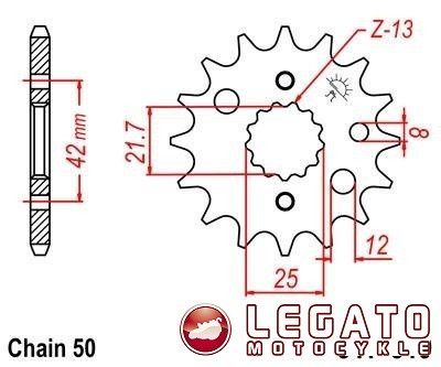 ZĘBATKA NAPĘDOWA JT PRZÓD (530)