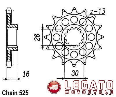 ZĘBATKA NAPĘDOWA JT PRZÓD