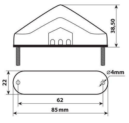 90484 Nova, 9-diodowa lampa tylna, 12V