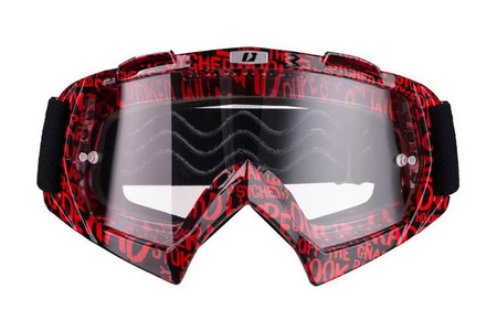 GOGLE IMX MUD GRAPHIC RED/BLACK - SZYBA CLEAR (1 SZYBA W ZESTAWIE)