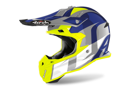 KASK AIROH TERMINATOR OPEN VISION COLOR SHOT BLUE GLOSS