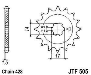 ZĘBATKA NAPĘDOWA JT PRZÓD
