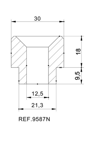 Adapter lusterek PUIG Hi-Tech IV / Tracker (9850N, lewy lub prawy) Czarny (N) 9587N