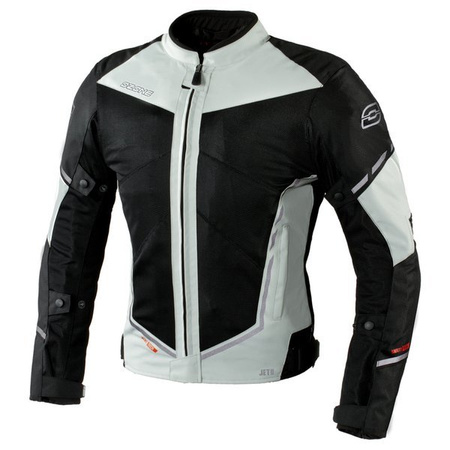 Motocyklowa Kurtka Tekstylna Ozone Jet II Ice/Black