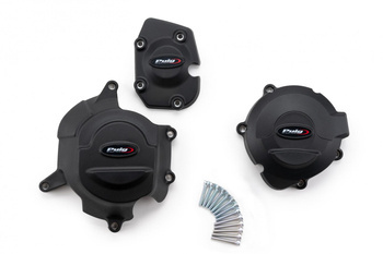 Pokrywy dekli silnika PUIG do Kawasaki Z900RS / SE 2018-2025 Czarny (N) 21443N