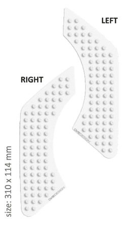 ONEDESIGN Komplet gripów przeźroczystych dla Yamaha TMAX up to 2007