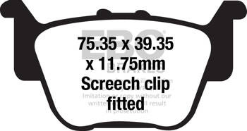 EBC Klocki hamulcowe FA714TT (kpl. na 1 tarcze)