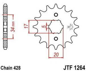 ZĘBATKA NAPEDOWA JT PRZÓD (428)