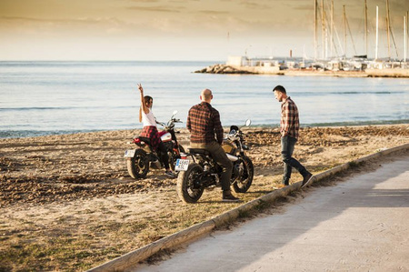 Motocyklowe Spodnie Jeansowe Broger California Lady Raw Navy