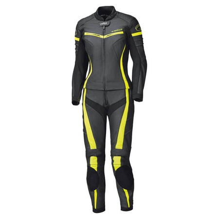 Motocyklowy Kombinezon Skórzany Held Lady Spire Black/Fluo Yellow