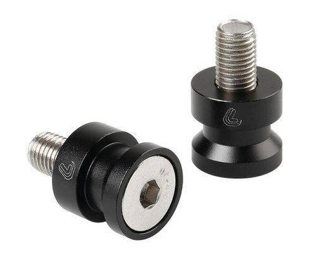 90641 Para rolek do stojaków motocyklowych - czarne 10x1,25 mm 