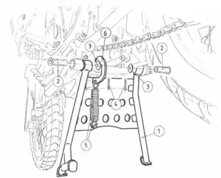 Honda XRV 750 Africa Twin (1993-2003) Stopka centralna