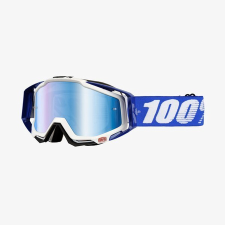 100 PROCENT GOGLE MODEL RACECRAFT COBALT BLUE KOLOR CZARNY SZYBKA NIEBIESKIE LUSTRO