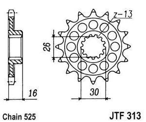 ZĘBATKA NAPĘDOWA JT PRZÓD