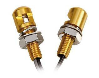 90177 Śruby led, niebieskie światło, 2 szt. - złote