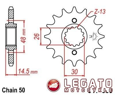 ZĘBATKA NAPĘDOWA JT PRZÓD (530)