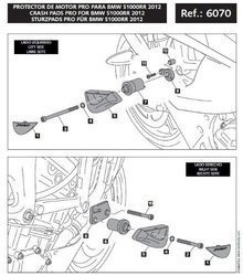 CRASH PADY PUIG DO BMW S1000RR 12-14 (WERSJA PRO)