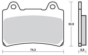 KLOCKI HAMULCOWE SBS 613 DCC