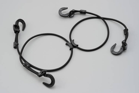 Linka mocująca  1000mmx2  czarna  w kształcie X