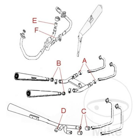ATHENA USZCZELKA WYDECHU ŁĄCZĄCA 28,5X34X34MM HONDA