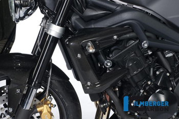 Osłona chłodnicy lewa - carbon Triumph Street Triple 675 ILMBERGER WKL.009.TRSTR.K