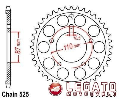 ZĘBATKA NAPĘDOWA JT TYŁ (525)