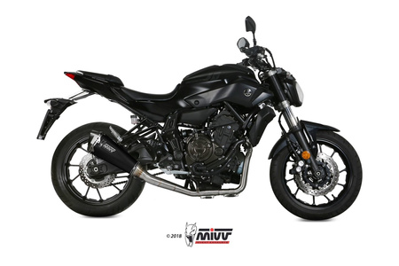 Mivv Układ wydechowy Delta Race Inox Nero Yamaha MT-07 2014-2020