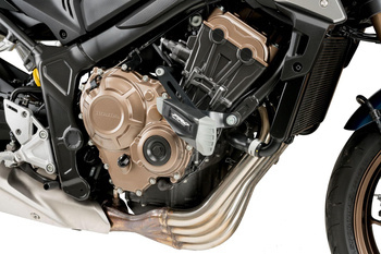 Crash pady PUIG do Honda CB650F 2014-2018 / CB650R 2019-2025 (wersja PRO) Czarny (N) 21312N