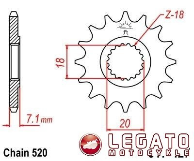 ZĘBATKA NAPĘDOWA JT PRZÓD SELF CLEANING (520)