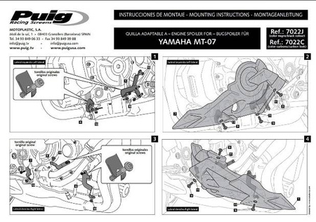 SPOILER SILNIKA DO YAMAHA MT-07 / TRACER 700 14-19