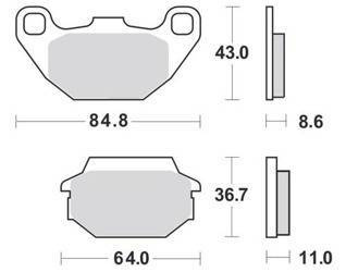 KLOCKI HAMULCOWE SBS 154 MS