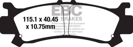 EBC Klocki hamulcowe FA702R (kpl. na 1 tarcze)